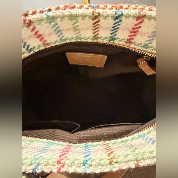 Coach Hampton Tattersall Wool/Leather Bag - Picture 11 of 16